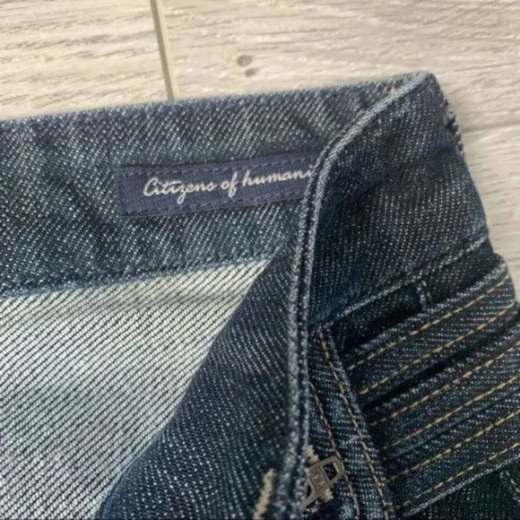 Citizens of Humanity blue denim low waist boot cut trouser fit stretch size 26 W - Picture 3 of 12